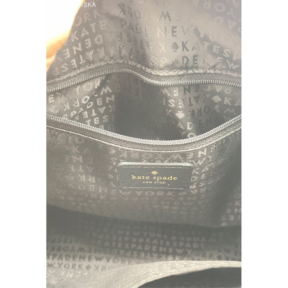 Kate Spade Black "Lanae" Laurel Way‎ Black Satchel Crossbody Handbag - Size M - Picture 5 of 11